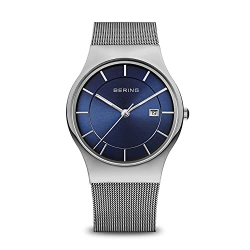 Bering Hommes Analogique Quartz Classic Collection Montre avec Bracelet en Acier Inoxydable & Verre Saphir