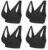 Boolavard Soutien-Gorge Confort Seamless – Soutien Bustier – Soutien-Gorge Sport et Sport, Sporttop, Seamless, Forme Bustier Top sans Accolade (XXL: 116-121cm (90C-100A), 4 x Noir)