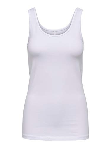 ONLY NOS 15095808 Débardeur, Blanc (White White), 42 (Taille Fabricant: Large) Femme