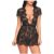 Tenue Sexy Femme Coquine Hot Ensemble de Lingerie Nuisette Sexy Hot Ouverte Lingerie Sexy Femme Chic Mode Babydoll Lingerie erothique Dentelle Vêtements De Nuit Sexy Le Noir S